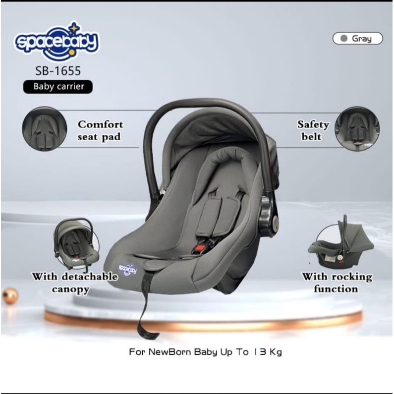 Spacebaby Carseat Baby Carrier SB-1655 Dudukan Mobil Bayi