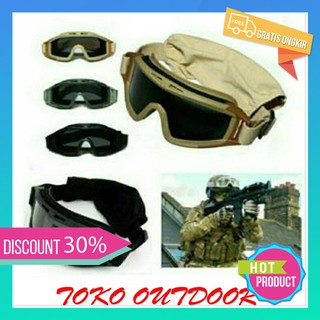 Kacamata Kaca Mata Naik  Gunung Safety Goggle Gogle Airsoft 