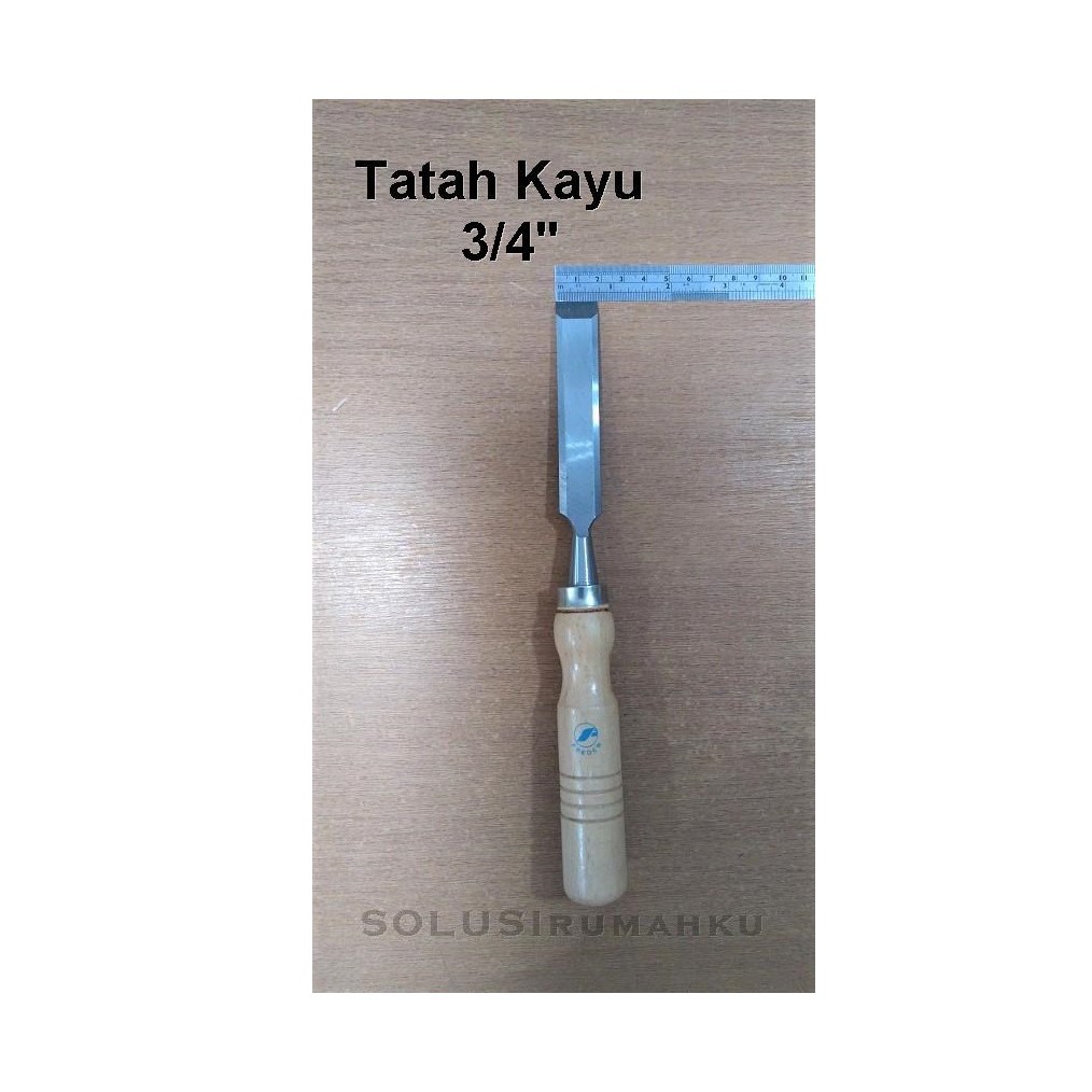 Tatah Kayu 3/4 inch / Pahat Kayu Lebar +/- 19 mm / Firmer Chisel