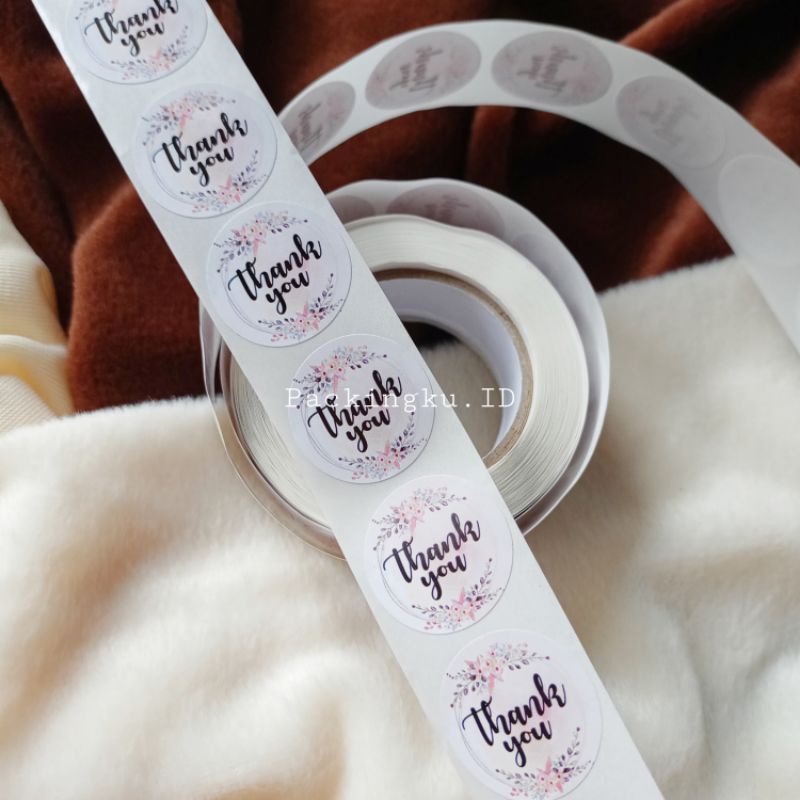 [Kecil 2.5cm] Sticker Label Thank You | Segel Roll 500 pc-Ty A