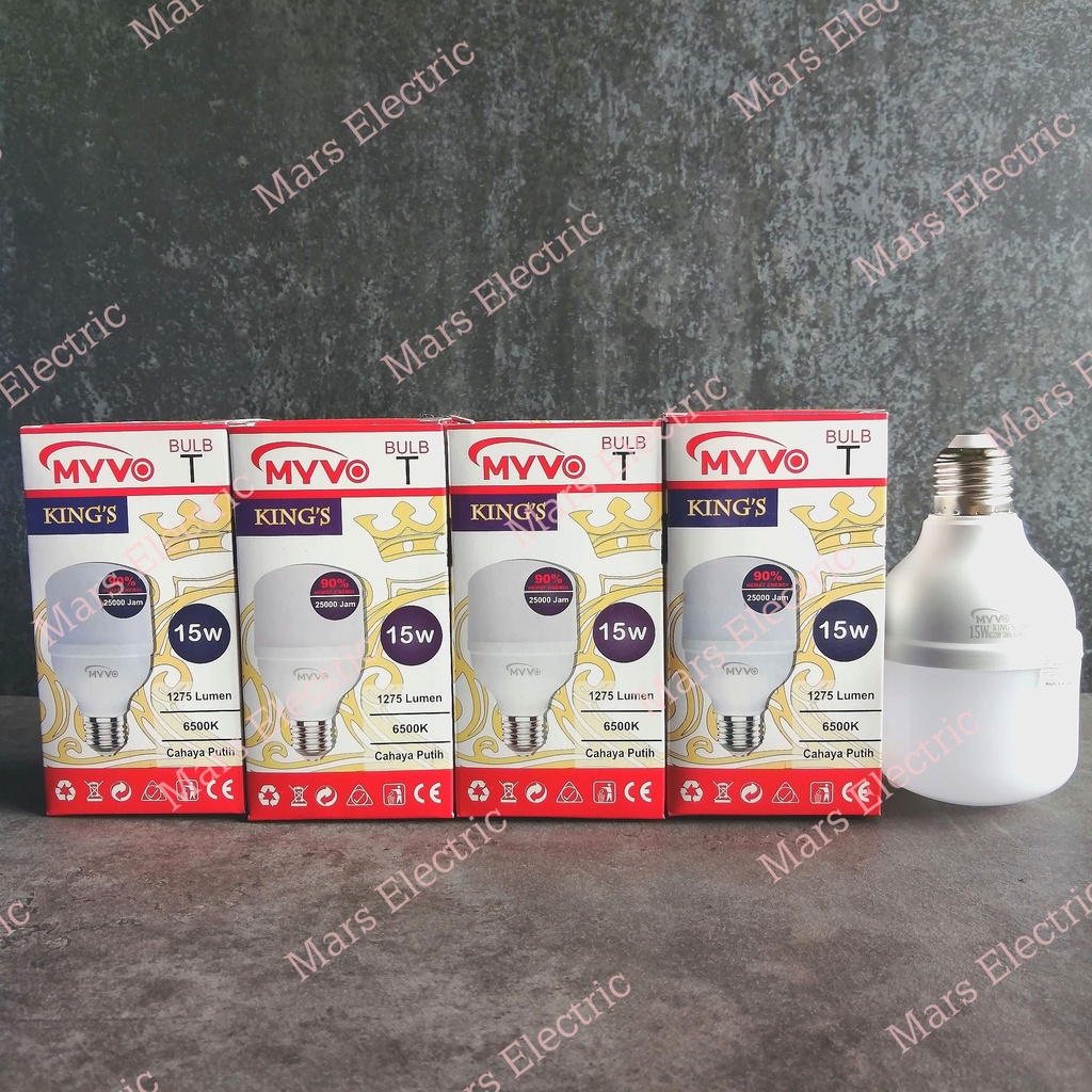 LAMPU LED MYVO KING'S 15W 15 WATT PUTIH