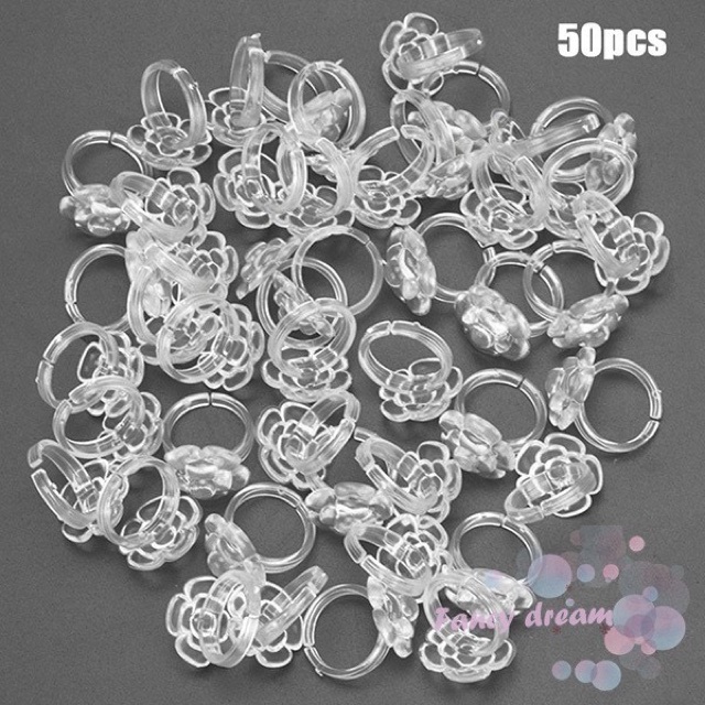 50pcs Nail ring display color chart gel nail polish / cincin bunga rose display color warna kutek