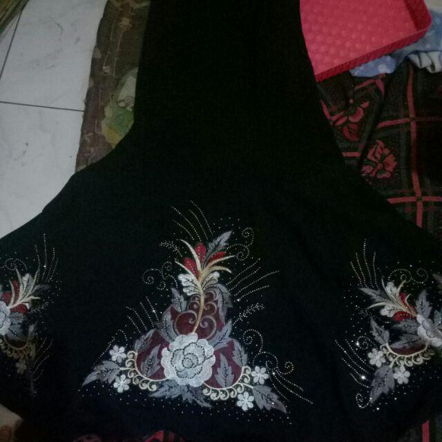 Rok Duyung Bordir Kombinasi Plisket Motif Bunga Allamanda Premium Quality