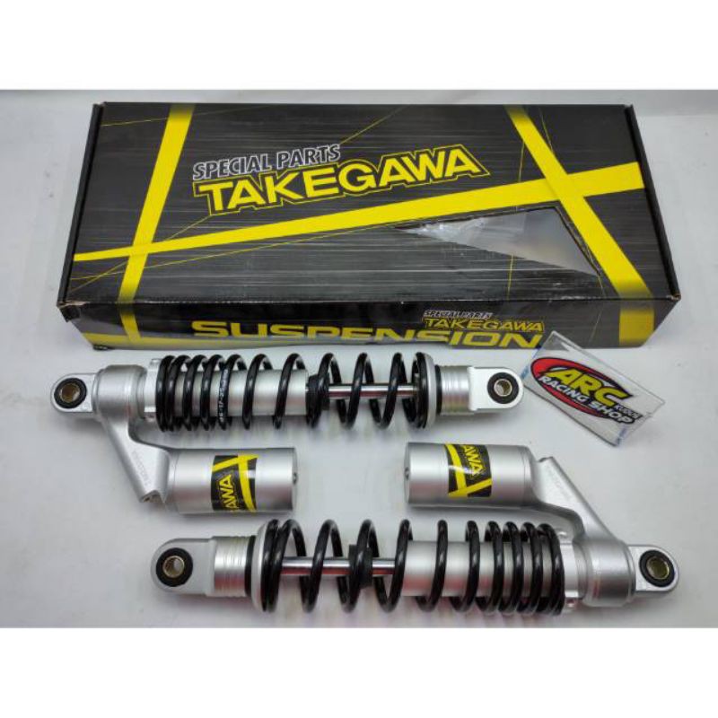 Shock tabung TAKEGAWA 340 mm hitam shockbrekare tabung atas takegawa 34 cm black silver