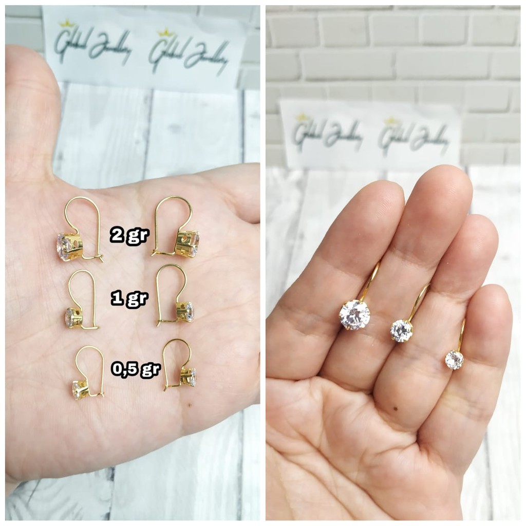 ANTING DESI MATA GANTUNG GOLD PERAK ASLI S925 GLOBAL JEWELLERY