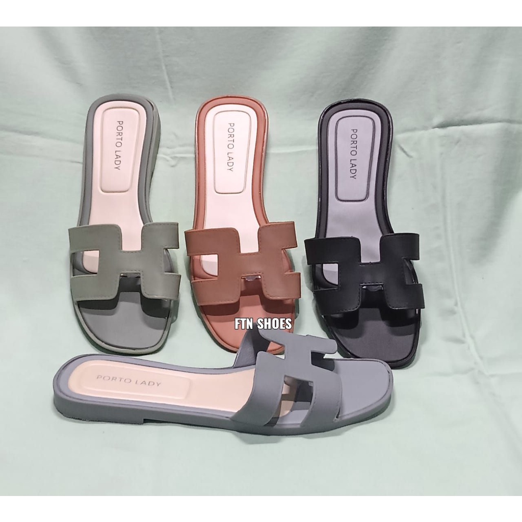 Sandal Teplek H Jelly Shoes / Portolady  Sandal Wanita