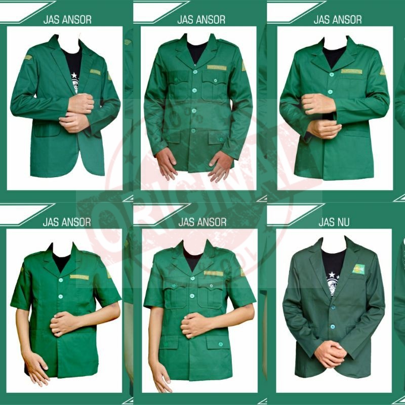 Jaz Ansor jas nu jas ansor soekarno jas ansor almamater jas nu jas ansor lengan panjang Jas Original