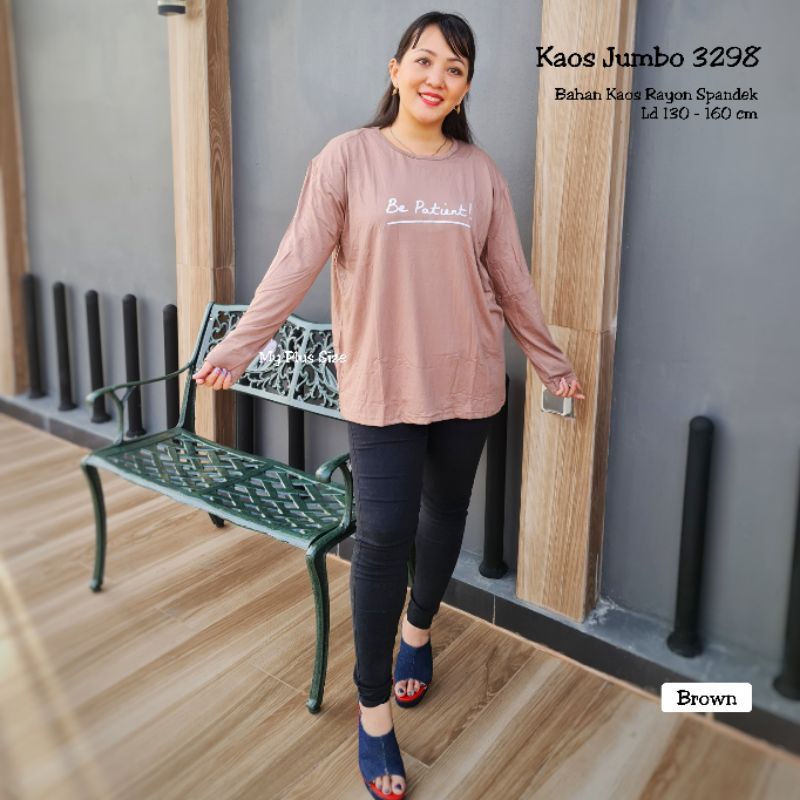 Baju Kaos Spandek Super Jumbo 3298 Ld 130 -160 cm