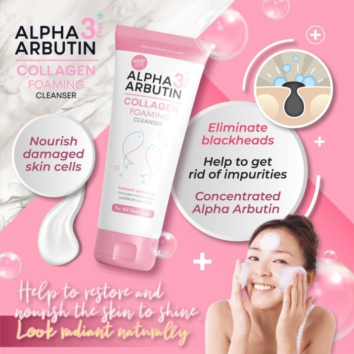 [BPOM] Precious Skin Alpha Arbutin 3 Plus Collagen Foaming Cleanser