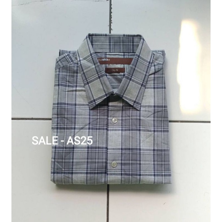 kemeja panjang original Perry Ellis abu kode AS25