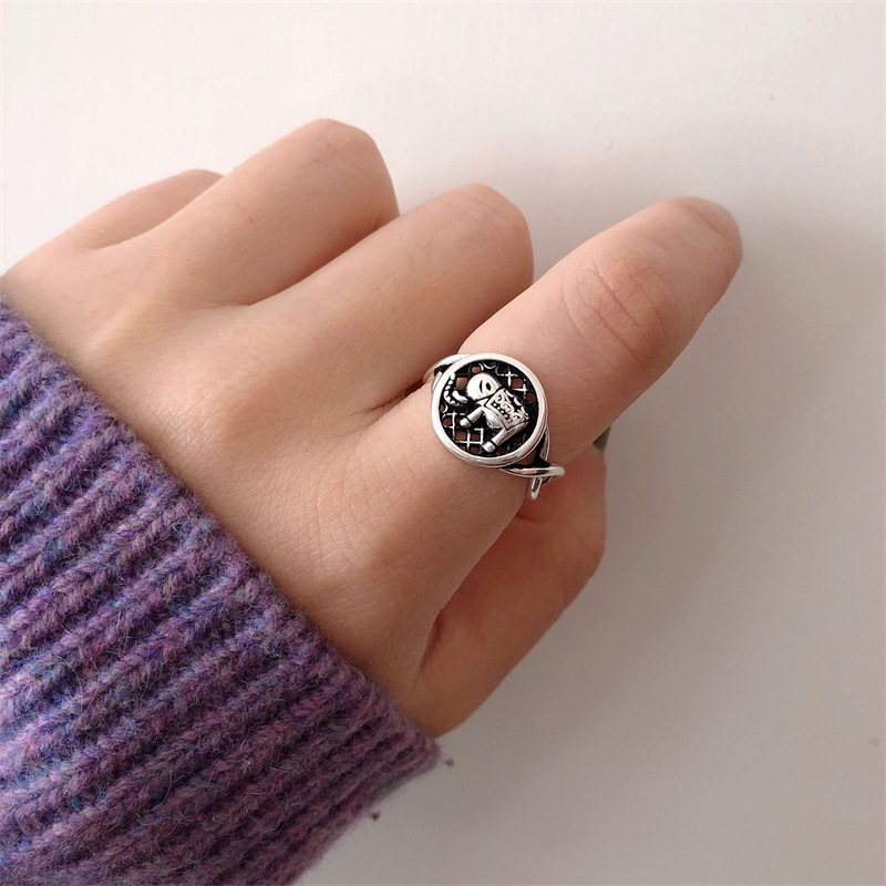 Cincin Model Terbuka Desain Gajah Gaya Retro