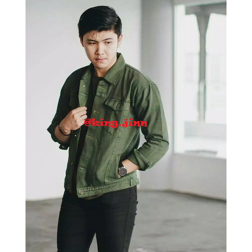 Jaket Jeans Denim Premium Pria All Size - Jumbo Oversize - Mustard