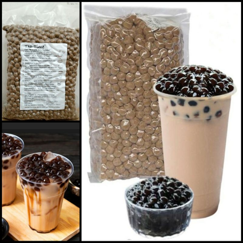 ✔MURAH Boba Pearl Tapioca 1kg / Boba 1kg / Tea Time Boba / Boba Tapioka / Bobba 1kg