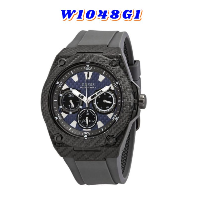 JAM TANGAN GUESS PRIA W1048G1 STRAP RUBBER ORIGINAL BM