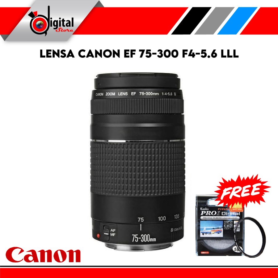 CANON EF 75 - 300mm F4-5.6 III - LENSA TELE ZOOM CANON 75-300MM III