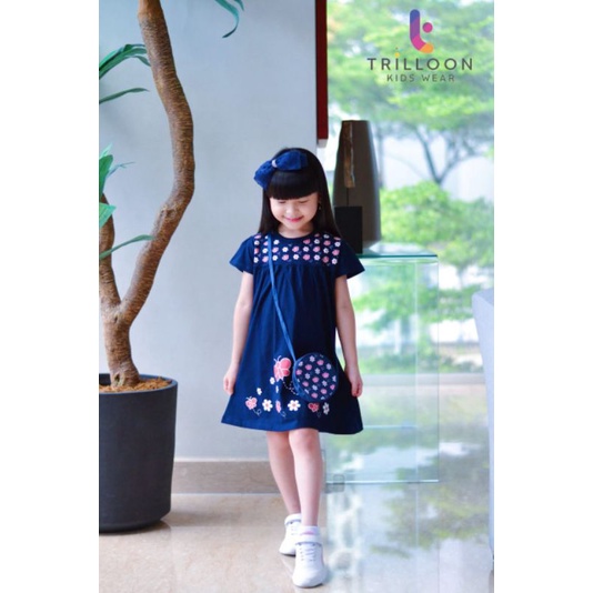 DRESS YASMINE GIRL BY TRILLOON ORIGINAL 1-10 TAHUN FREE TAS SELEMPANG PREMIUM / DRESS YASMIN GRATIS TAS SELEMPANG KANVAS / DRESS PREMIUM ANAK FREE TAS SELEMPANG