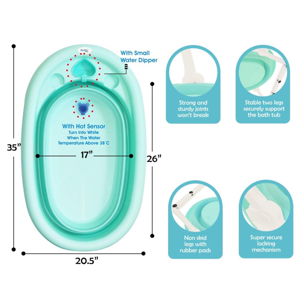 Kandila Foldable Baby Bath Tub Bak Mandi Bisa Dilipat KDL001 BD1823