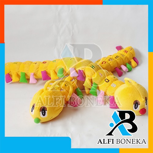 Terlaris Boneka Dasbord Mobil Ulil L Ulat Bulu Velboa 80cm  Bordir ABJAD