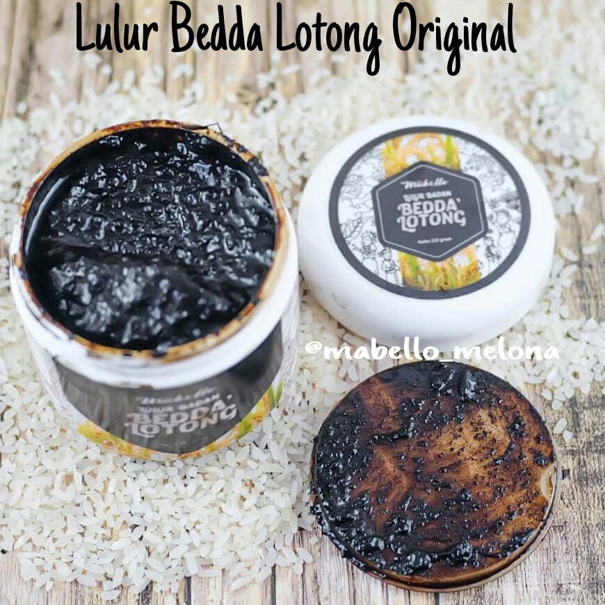 Mabello Lulur Badan Bedda Lotong Lulur Beras Hitam Original Bpom