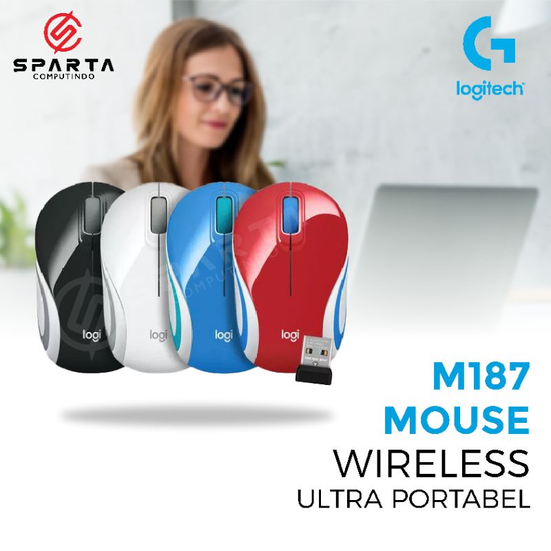 Ready Mouse Logitech Mini M187 Wireless Original Ultra Portable New