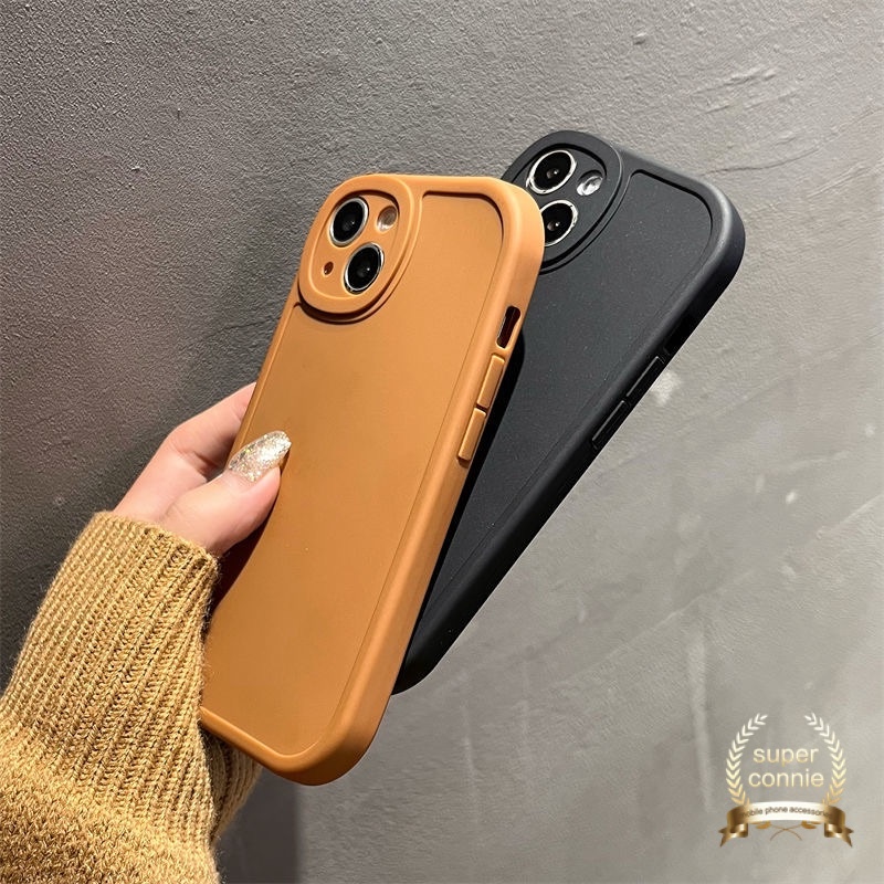 Soft Case Tpu Oval Warna Polos Cover iPhone 13 11 13 pro Max 7 8 plus X XR XS Max SE