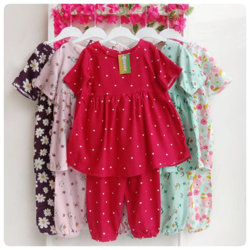 PILIH MOTIF SELOMITA Set Selomita Beuzee Setelan Rayon 9 bulan - 4 tahun Setelan Anak perempuan