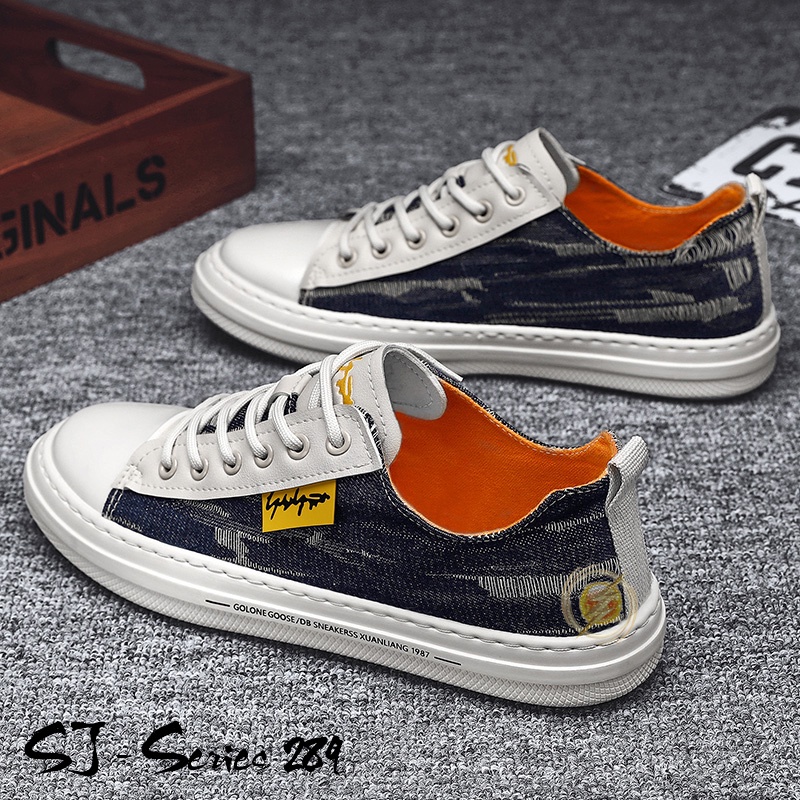 [JWALK] Sepatu Sneakers Pria Motif Jeans Trendy Keren Import Kualitas Premium -289