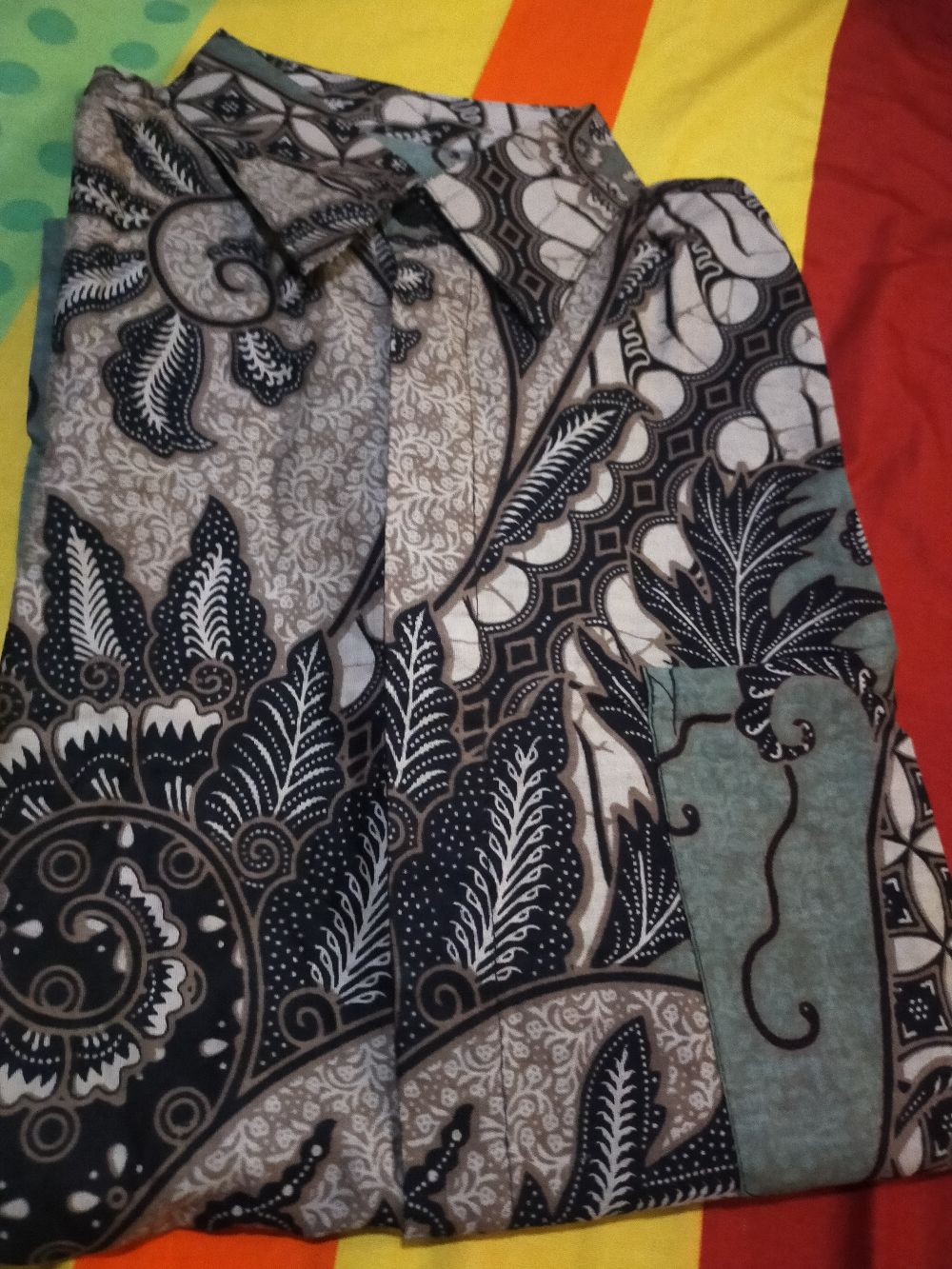 Tey-17 Batik Wanita Asj Sa Hrb026 Kenongo Kemeja Tosca Pendek