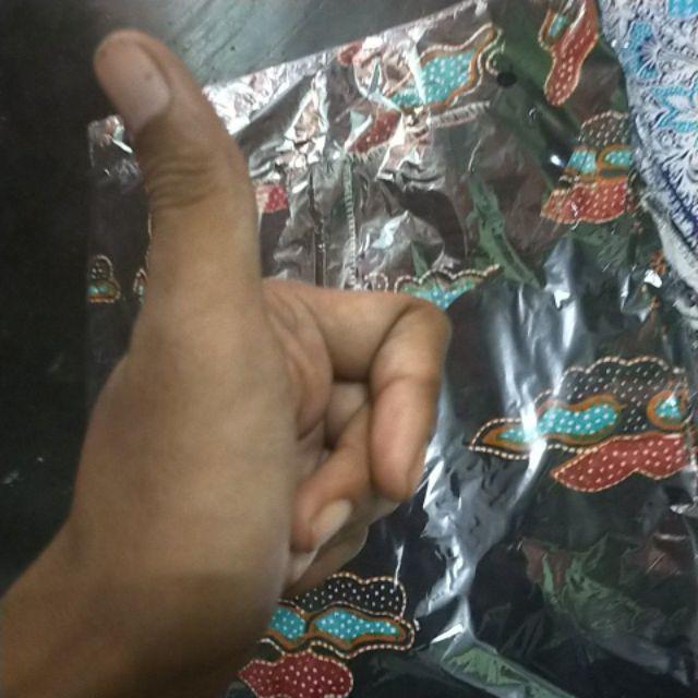 Batik Wanita Blus Couple Kemeja Pendek Pria Sogan Murah - Blouse Batik