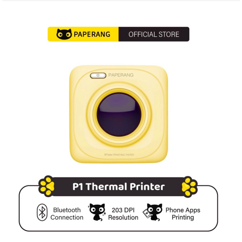 PAPERANG P1 PRINTER 200dpi - PRINTER THERMAL PORTABLE MINI PRINTER
