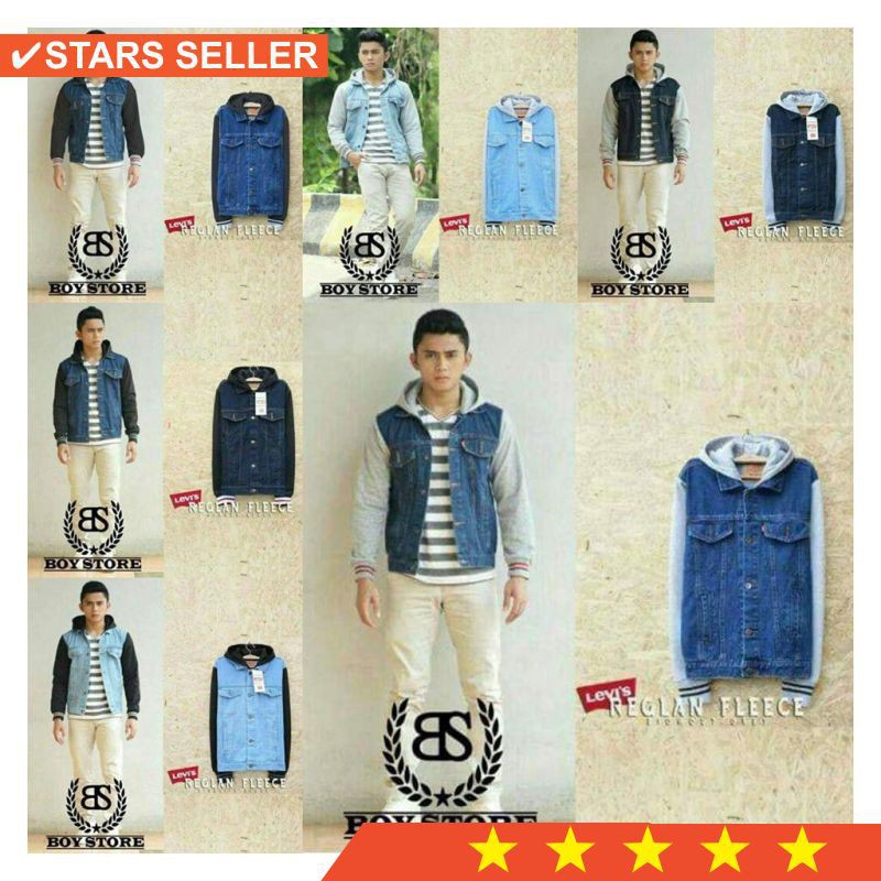 HIJAU PINK MUDA BESAR KECIL ANAK SEKOLAH JUMBO XXXL   JAKET JEANS BOY ANAK JALANAN JAKET LEVIS BOY