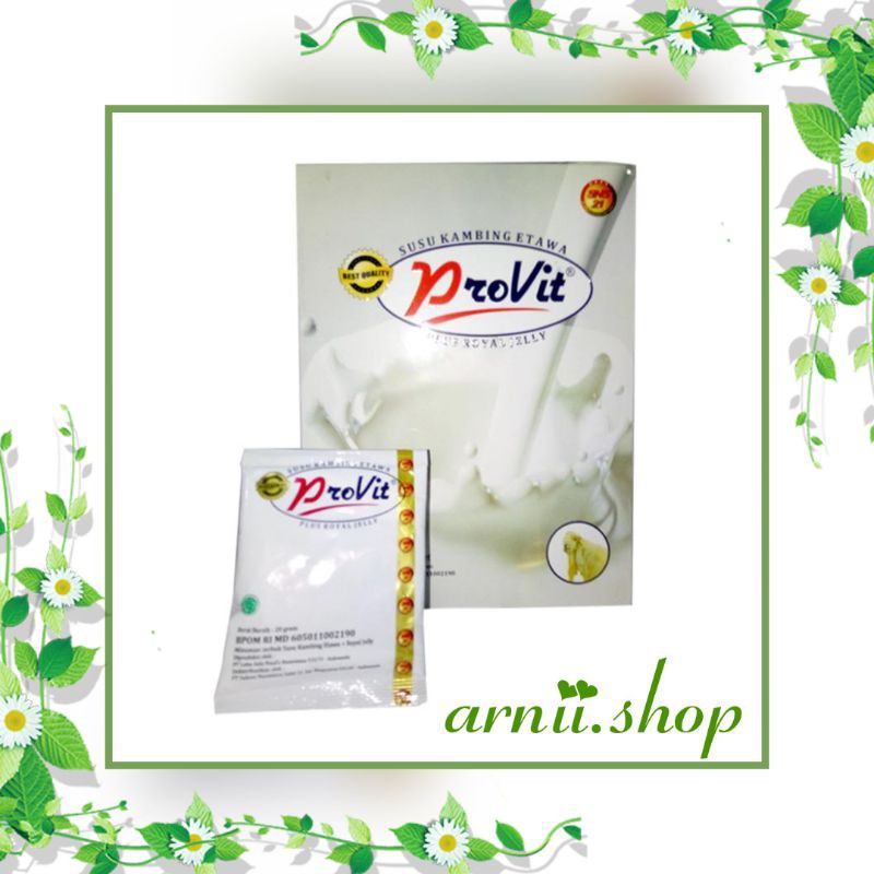 

SUSU KAMBING ETAWA PROVIT PLUS ROYAL JELLY ISI 50 SACHET