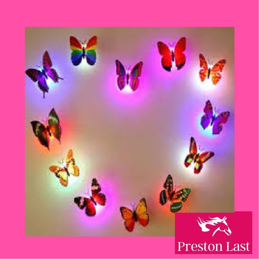  Lampu  Kupu  Kupu  Butterfly LED Dekorasi Kamar Tidur SKL 