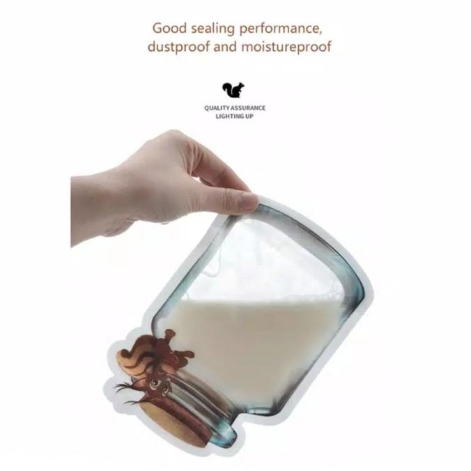 Plastik standing pouch ziplock zipper model toples tutup kayu fancy