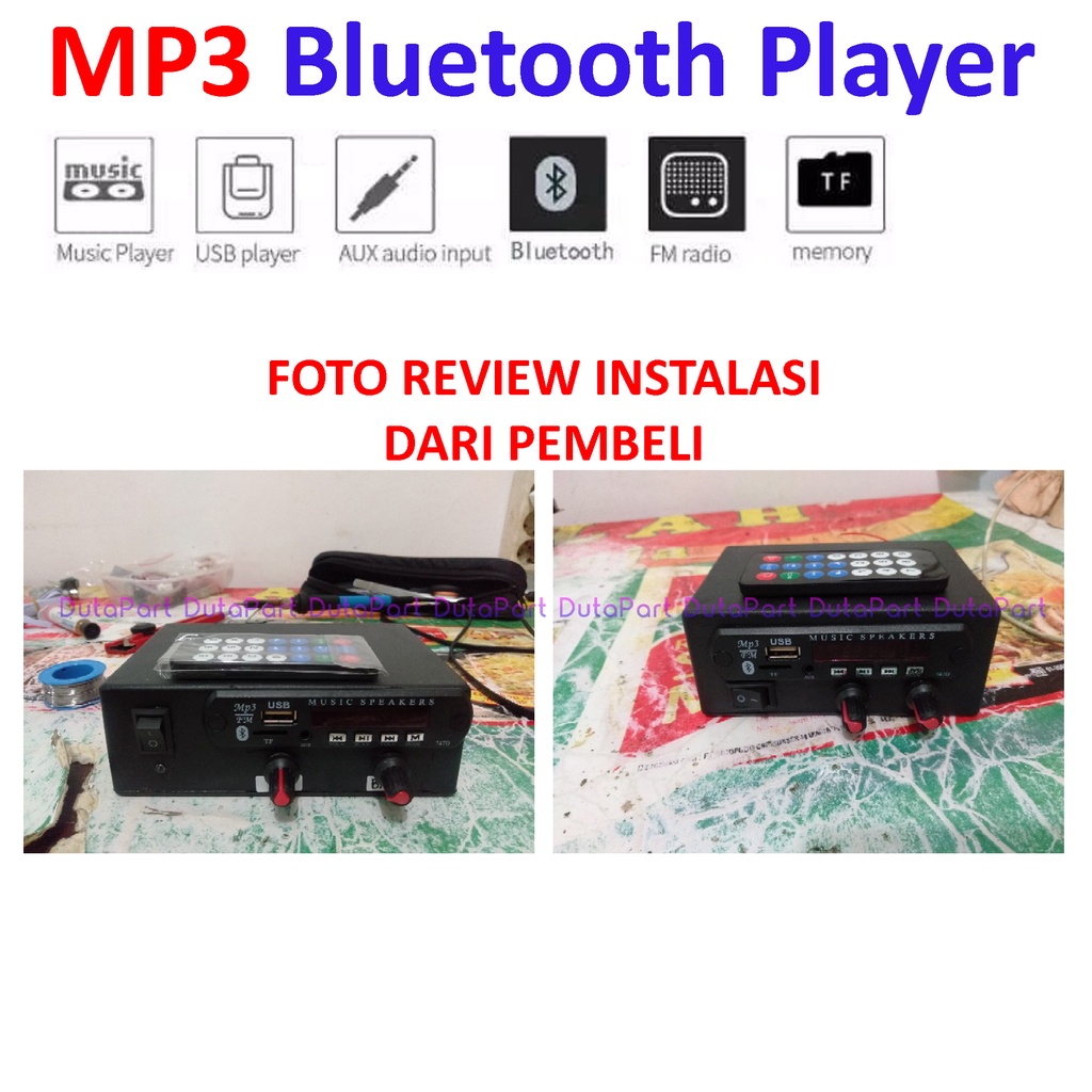 MP3 Bluetooth Player Module Modul Kit Radio FM USB TF SD AUX Remote