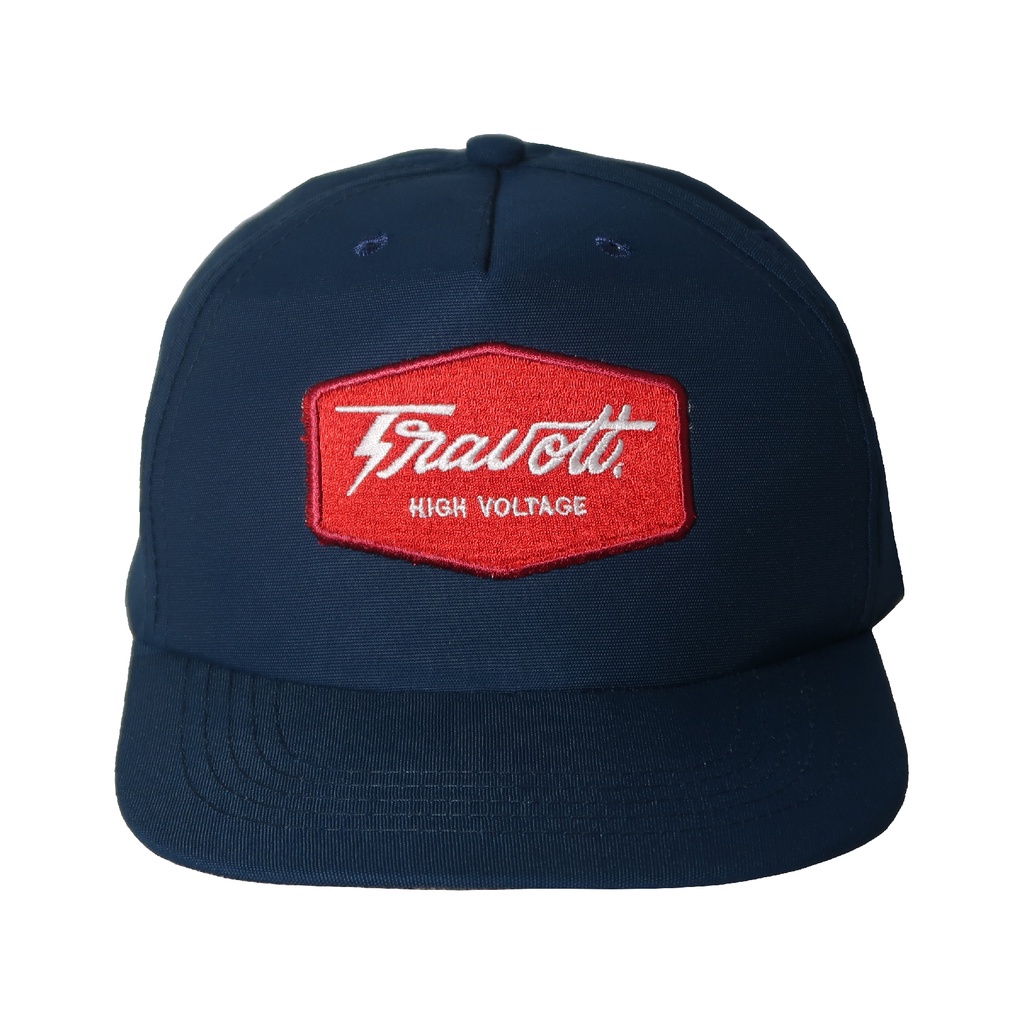 Snapback - Travolt - Red Flag - Biru Dongker - Navy Blue - Topi - Hat