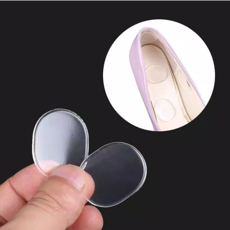 Insole Gel Silikon Bulat 6Pcs Sepatu / Transparan Shoe Pad / Insole Sandal Sepatu Lembut