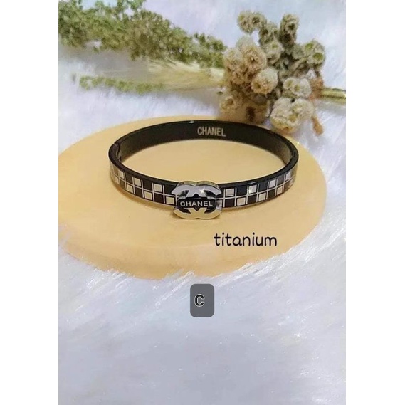 Gelang Titanium Wanita Anti Karat Asli Tidak Luntur