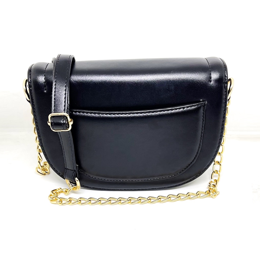 FIURI - UWI BAG MIDNIGHT BLACK - TAS SELEMPANG WANITA HITAM - TAS TREND IMPORT KOREA MURAH - SLINGBAG CEWEK - OUTFIT OOTD FASHION WANITA LEBARAN HARI RAYA RAMADHAN