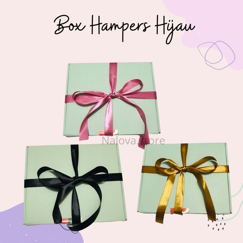 

(HIJAU) Box Hampers/ Box Hadiah/ Kotak Hadiah/ Box Lebaran/ Box Gift/ Box Natal