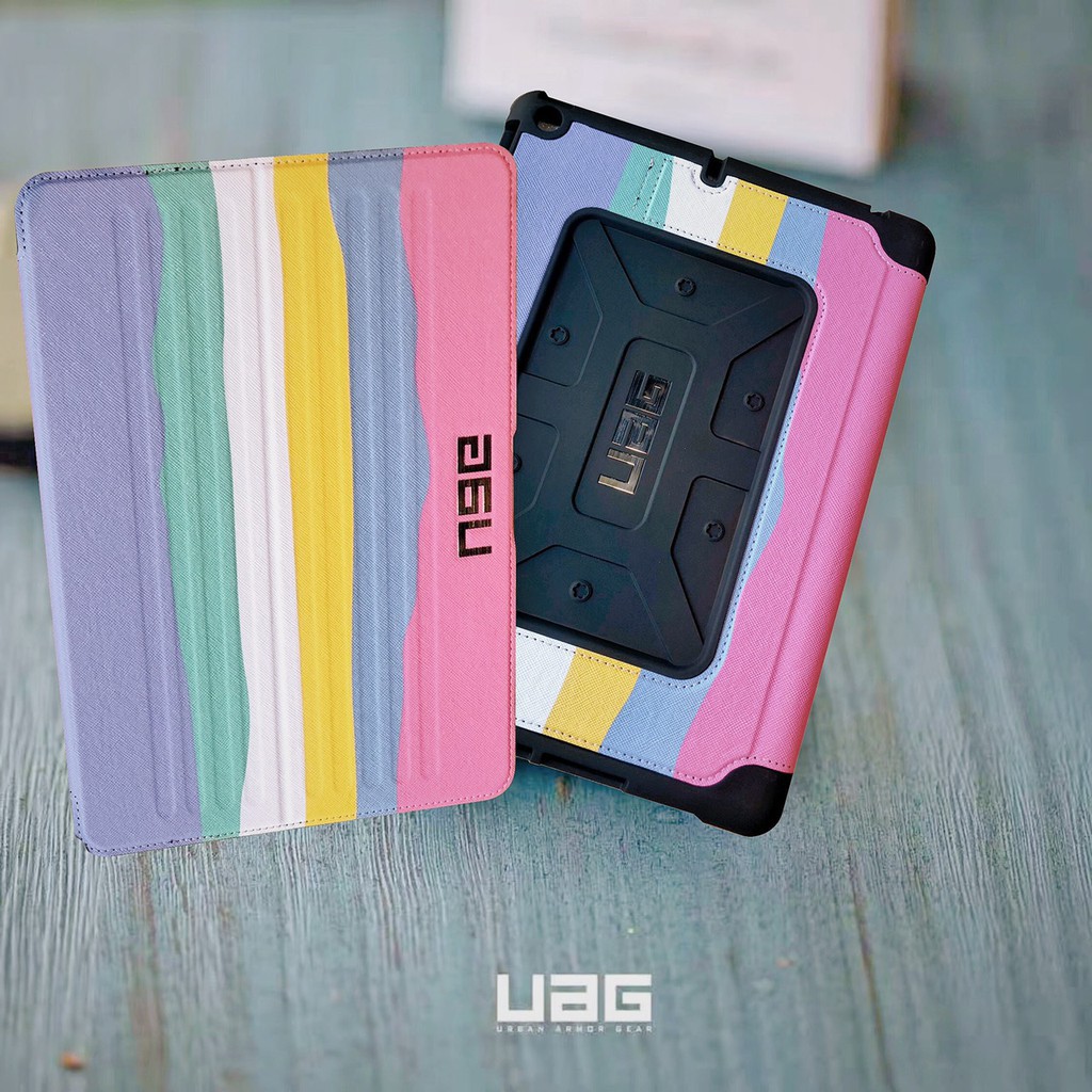 Case UAG for iPad Gen7 Gen8 Gen9 10.2 inch for iPad Air 3 10.5 inch for iPad Pro 11 inch Case Metropolis Rainbow Book Cover Flip Cover