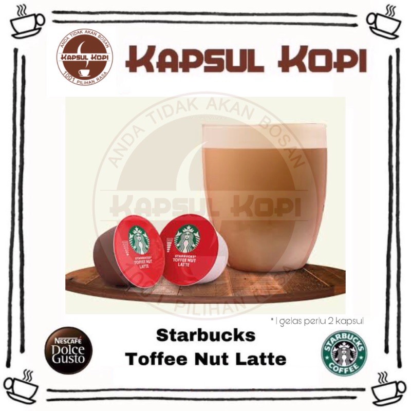 

Ecer Starbucks Toffee Nut Latte Nescafe Dolce Gusto Import Kapsul Kopi Coffee Capsule