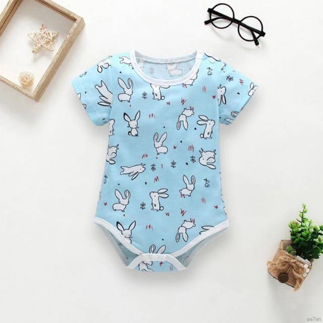 Jumpsuit Overall Jumper Sleepsuit Bayi Anak Perempuan Motif Bunny / Baju Bayi Newborn