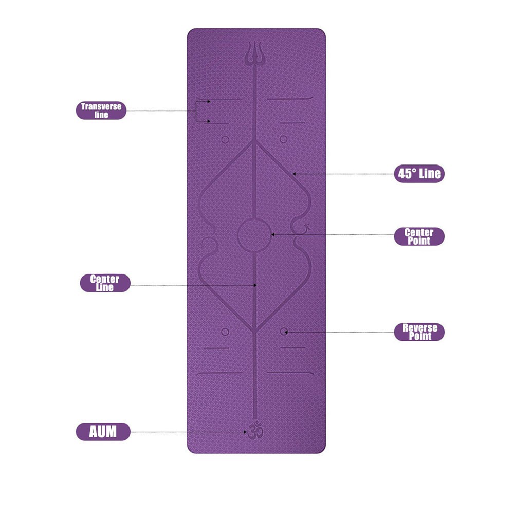 PREMIUM YOGA MAT MATRAS YOGA MAT ANTI SLIP TPE 183 cm x 61 cm / MATRAS YOGA