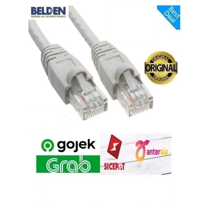 Kabel Lan Belden Cat 5E USA 20 meter Siap Pakai/20M / 20meter UTP