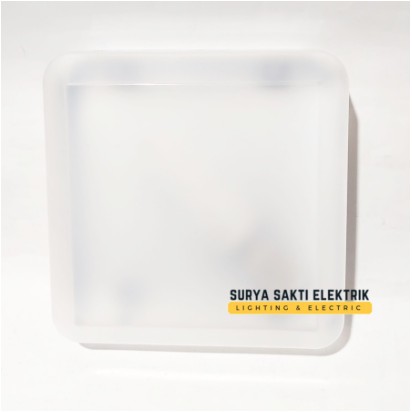LAMPU PLAFON BARET KOTAK KACA AKRILIK PUTIH SETENGAH SUSU