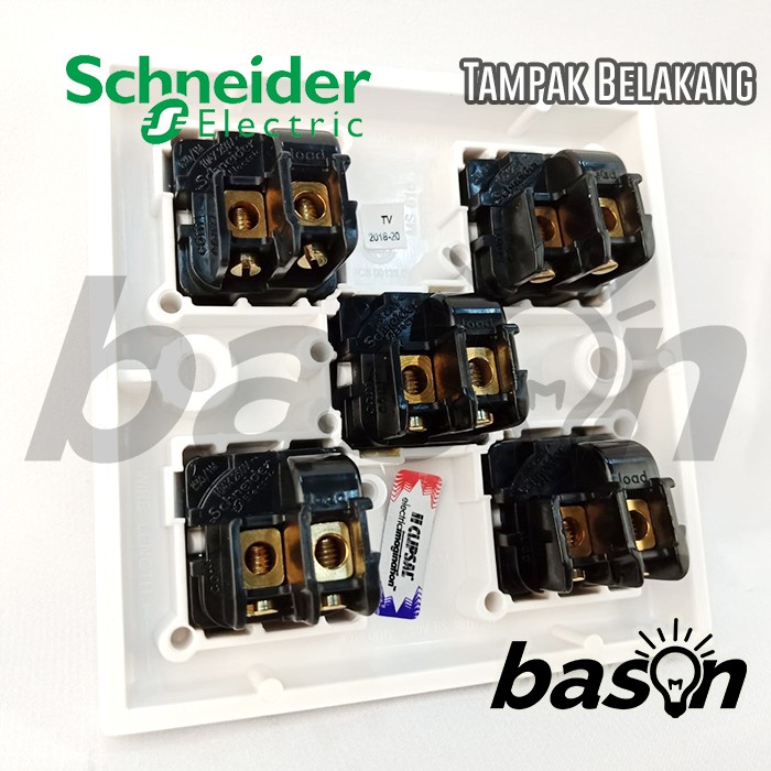 SCHNEIDER Classic 5 Gang 1 Way Switch - Clipsal - Saklar 5 Tombol