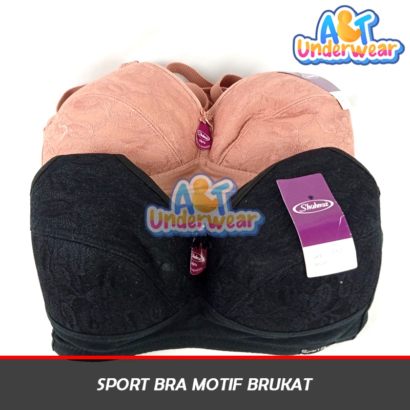 AT361-Bra Sport Motif Brukat/Bra Wanita Sport/BH Wanita Dewasa