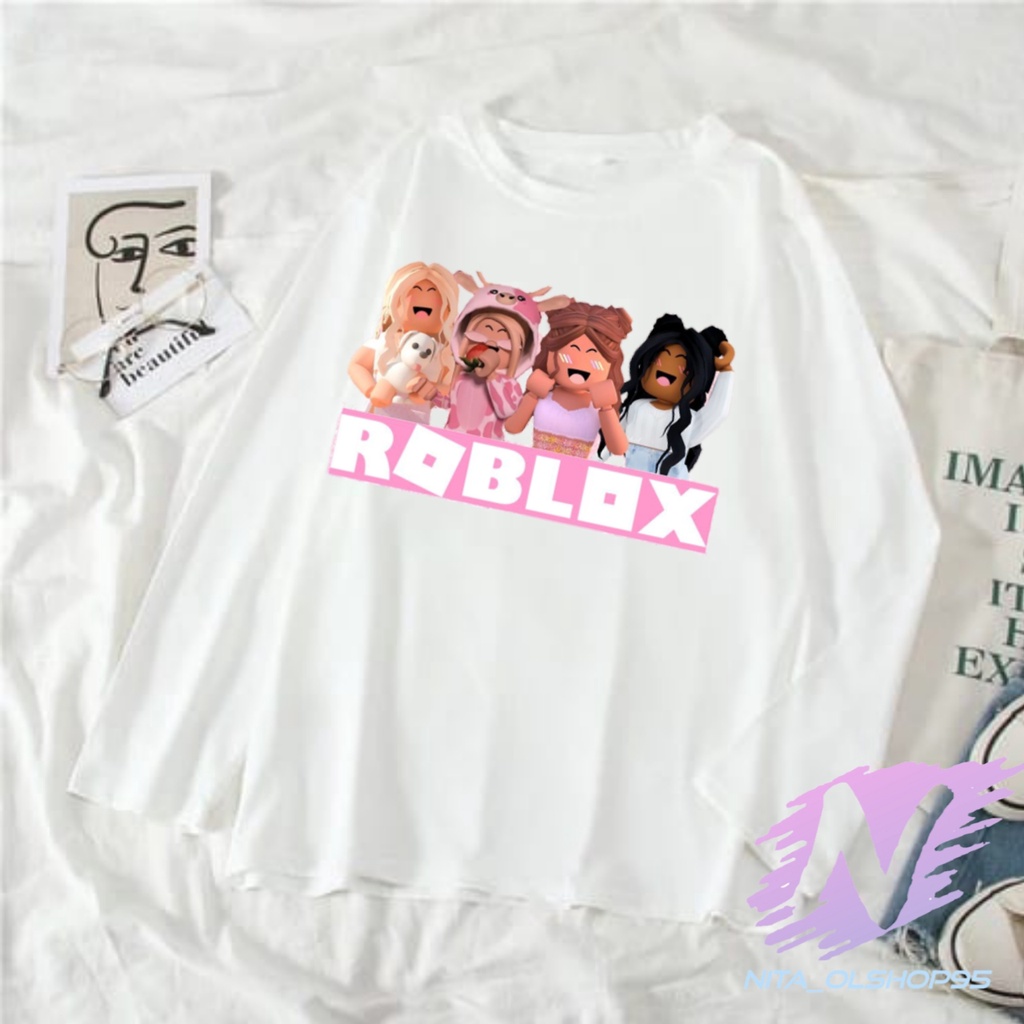 kaos roblox wanita kaos lengan panjang roblox girl sahabat