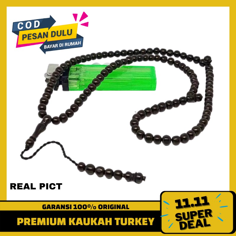 Tasbih Kaukah Kaokah Asli 99 Butir Original Kokka Hitam